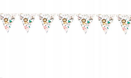 Flagi ZWIERZĄTKA Girlanda na urodziny 200cm 10szt