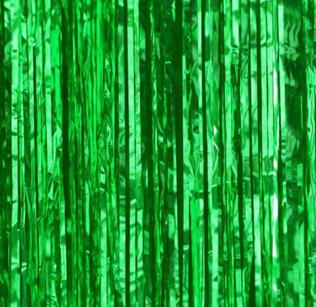 DUŻA Kurtyna ZIELONA dekoracyjna 100x200cm PARTY