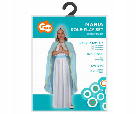 Zestaw dla dzieci Maria Maryja Strój Kostium Przebranie Jasełka 130/140cm