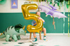 Balon ZŁOTY foliowy CYFRA 5 na urodziny jubileusz rocznicę imprezę 100cm