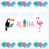 Serwetki papierowe Aloha Party Hawajskie na urodziny roczek 33x33cm 20szt