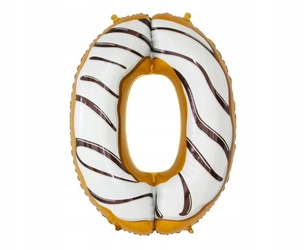 Balon foliowy CIASTECZKO cyfra cyferka 0 na urodziny party ZERO 78cm na hel