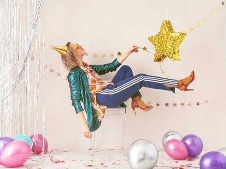 Czapeczki ZŁOTE na 18 URODZINY 18th Birthday 6szt