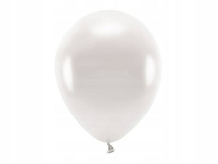 Balony ECO 30cm metaliczne PERŁOWY 10szt urodziny