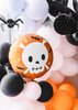 Balon foliowy Pomarańczowy Czaszka Biała Ozdoba na Urodziny Halloween 45cm