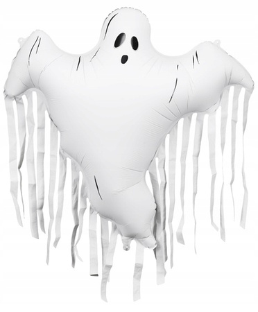 Balon foliowy Duch z Frędzlami Zjawa Upiór Dekoracja na Halloween 93x86cm