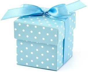 Pudełka NIEBIESKIE dla gości na ślub urodziny 10sz
