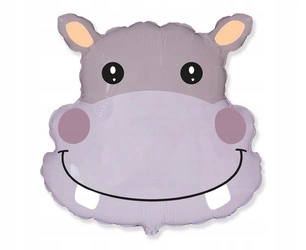 Balon foliowy HIPOPOTAM głowa urodziny ZWIERZĄTKA