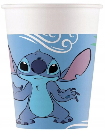 Kubeczki papierowe Lilo Stitch i Angel dekoracyjne na urodziny 200ml 8szt