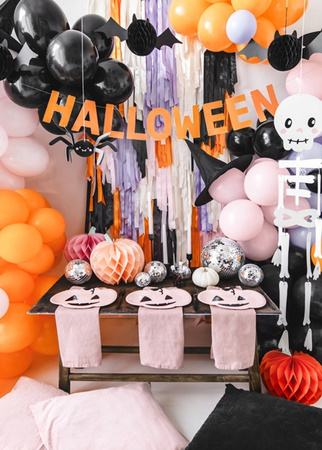 Duża Dekoracja Wisząca Szkielet Biały Girlanda Ozdoba na Halloween 110cm
