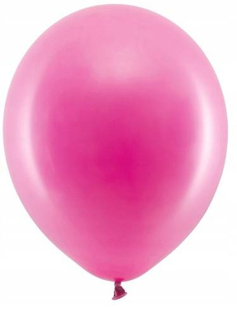 Balony Rainbow FUKSJA róż Pastelowe na URODZINY chrzest WESELE 23cm 100szt