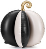Balon Stojący foliowy Dynia 3D Czarno Kremowy Dekoracja na Halloween 58cm