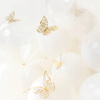 Motylki KORONKOWE ZŁOTE motyle naklejki dekoracja 3D na ścianę balony 12szt
