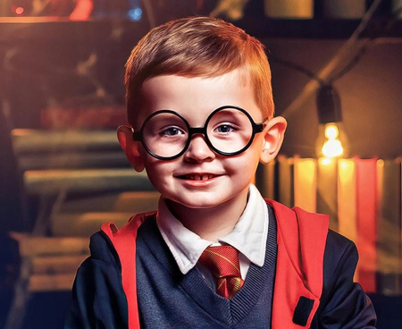 Okulary Czarodzieja Harry Potter Kujon Absolwent Przebranie Kostium Czarne