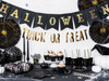 Duże Balony Czarne Nietoperze Złote Ozdoby Dekoracje na Halloween 6szt 36cm