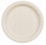 Talerzyki Papierowe Nude Cieliste Beżowe na Urodziny Roczek Ślub 18cm 6szt