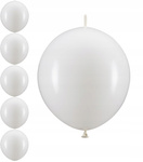 Balony z Łącznikiem Białe do Girland Łuków na Urodziny Ślub Wesele 33cm 5sz