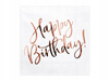 Serwetki HAPPY BIRTHDAY RÓŻOWE ZŁOTO papierowe