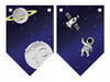 DUŻY Baner flagi KOSMOS space na urodziny 300cm