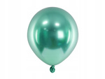 Balony BUTELKOWA ZIELEŃ chromowane 12cm GLOSSY 5szt na roczek urodziny ślub