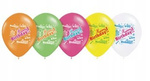 Balony HAPPY BIRTHDAY na urodziny roczek 5szt mix