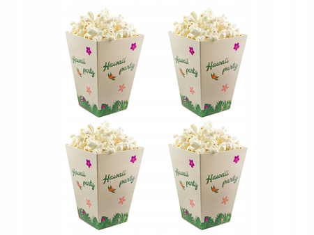 Duże Pudełka Hawaii Party Hawajskie na popcorn słodycze Urodziny Roczek 6sz