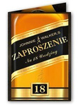 Zaproszenia na 18 urodziny whisky JOHNNIE 10szt