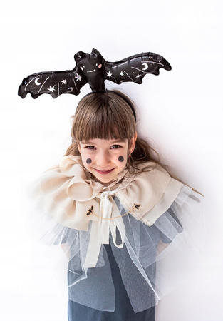 Duży Balon foliowy Nietoperz Czarny Dekoracja na Urodziny Halloween 40x13cm