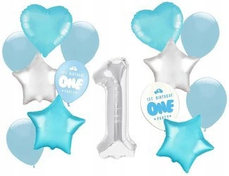 Zestaw NIEBIESKI roczek pierwsze 1 urodziny 100cm