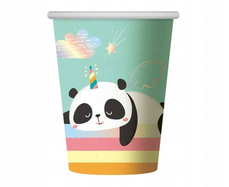Kubeczki papierowe ROZMARZONA PANDA na urodziny 6s