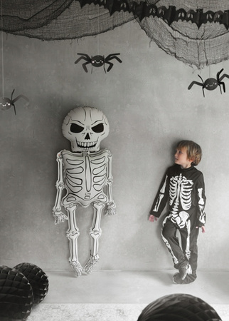 Duży Balon foliowy Kościotrup Szkielet XXL Dekoracja na Halloween 46x129cm