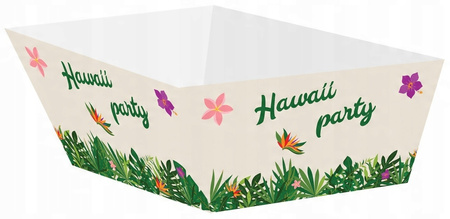 Duże Pudełka Hawaii Party Hawajskie na chipsy słodycze Urodziny Roczek 4szt