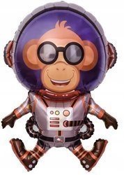 DUŻY Balon MAŁPA foliowy urodziny roczek 66x92cm