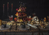 Duży Obrus Pajęczyna foliowy Ozdoba na Stół Urodziny Halloween 135x180cm