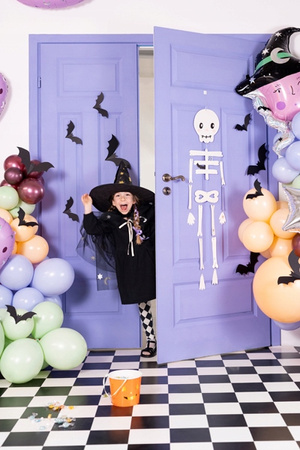 Duża Dekoracja Wisząca Szkielet Biały Girlanda Ozdoba na Halloween 110cm
