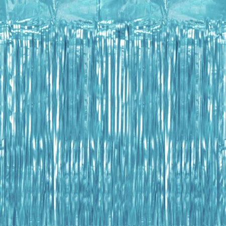 DUŻA Kurtyna NIEBIESKA metalizowana 100x200cm