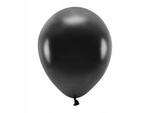 Balony ECO 30cm metaliczne CZARNY 10szt urodziny