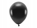 Balony ECO 30cm metaliczne CZARNY 10szt urodziny