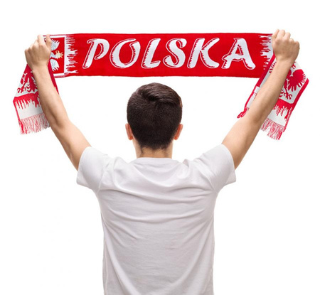Szalik dla kibica POLSKA Piłka Nożna Siatkówka na Mecz Mistrzostwa 130x20cm