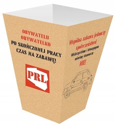 DUŻE Pudełka na Popcorn PRL słodycze 6szt Urodziny