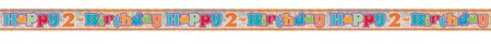 Baner napis HAPPY 2nd BIRTHDAY na 2 urodziny 365cm