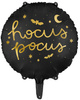 Balon foliowy Czarny Złoty Hocus Pocus Dekoracja na Urodziny Halloween 45cm
