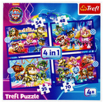 Puzzle PSI PATROL na ratunek WIELKI FILM SKYE RUBBLE układanka 4w1 TREFL 4+