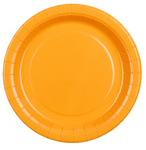 Talerzyki Papierowe Jasne Pomarańczowe na Urodziny Roczek Ślub 18cm 6szt