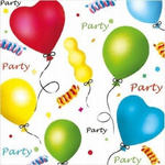 Serwetki papierowe Party Kolorowe Baloniki na Urodziny Roczek 33cm 20szt