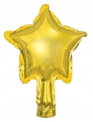 Balony foliowe ZŁOTE 12cm GWIAZDKA urodziny 25szt