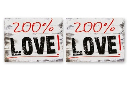 Naklejki 200% LOVE na pod buty dla męża żony ślub