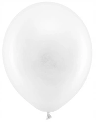 Balony Rainbow BIAŁE 30cm Pastelowe 10szt URODZINY