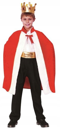 Strój dla dzieci Król Peleryna Korona Kostium Przebranie Jasełka 130/140cm