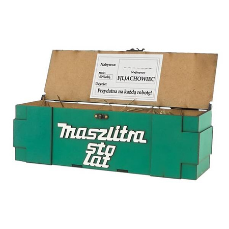 Skrzynka Drewniana MASZLITRA prezent na urodziny